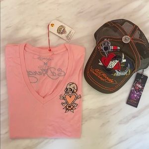 Ed Hardy Cap & Tee Bundle